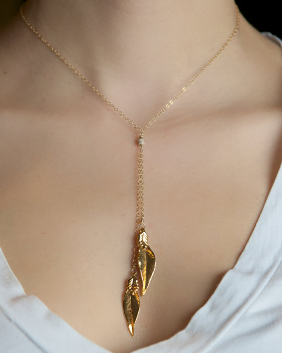 24K Gold Real Bamboo Necklace
